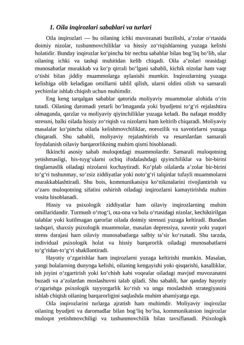 OILA INQIROZLARI VA PSIXOLOGIK MOSLASHUV STRATEGIYALARI 4