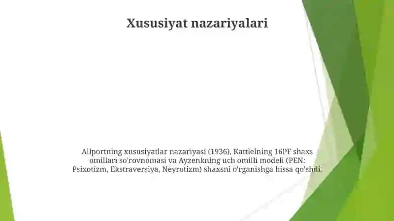 Ob'ekt munosabatlari nazariyasi 4