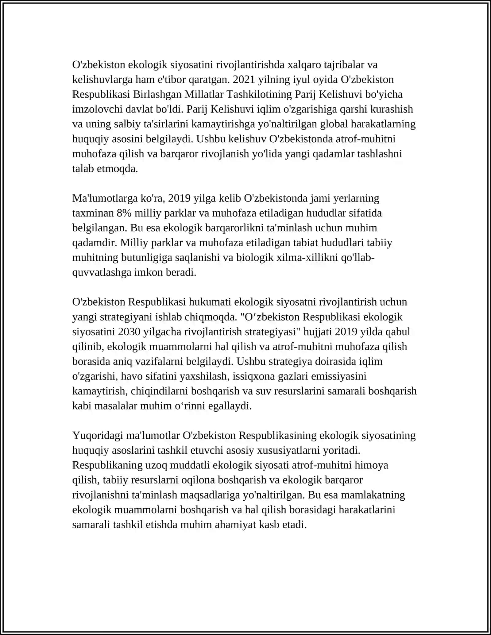 EKALOGIK SIYOSAT VA UNI AMALGA OSHIRISHNING IQTISODIY MEXANIZIMI 4