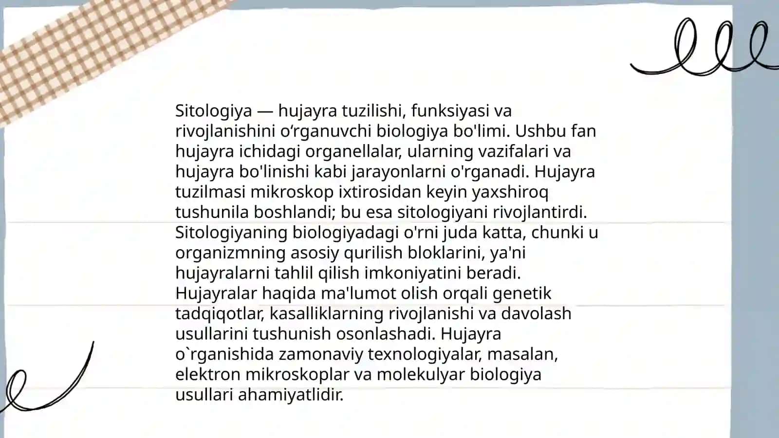 Sitologik Yo'nalishdagi Masalalar 4