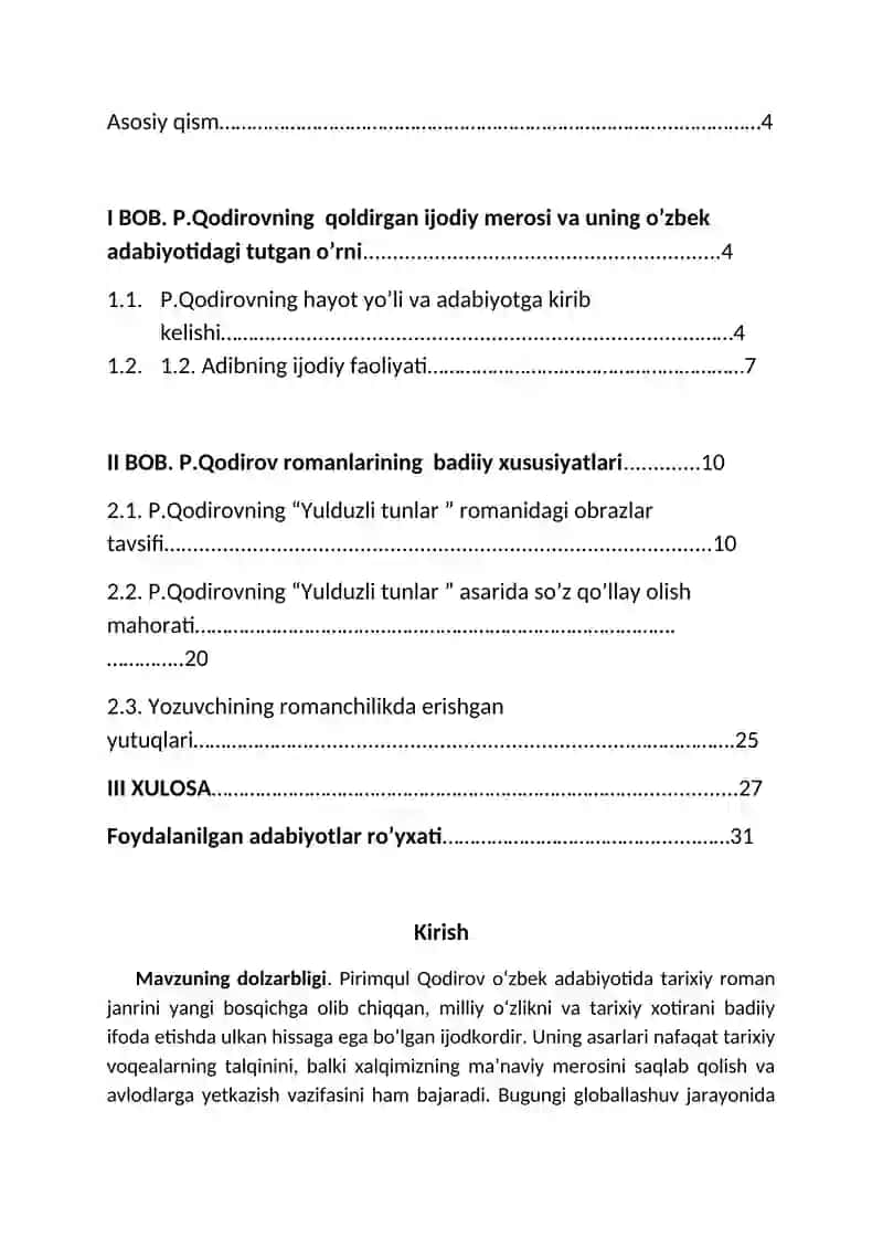 Pirimqul Qodirov mahoratli romannavis 4