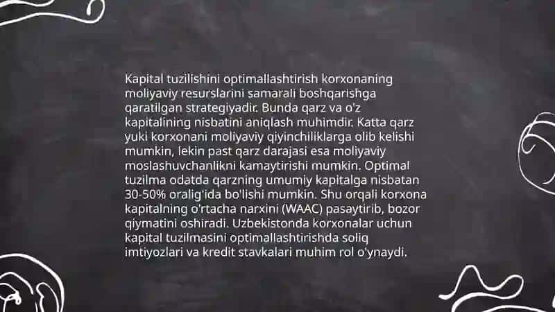 Korporativ moliyada samaradorlik tahlili 4