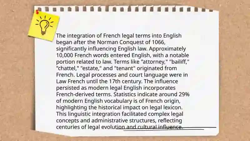The foreign (French) influence on the development of the English language 4