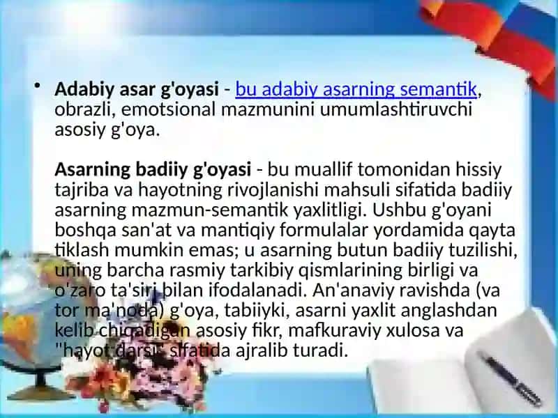 Adabiy asarda mavzu, g‘oya, syujet va kompozitsiya 4