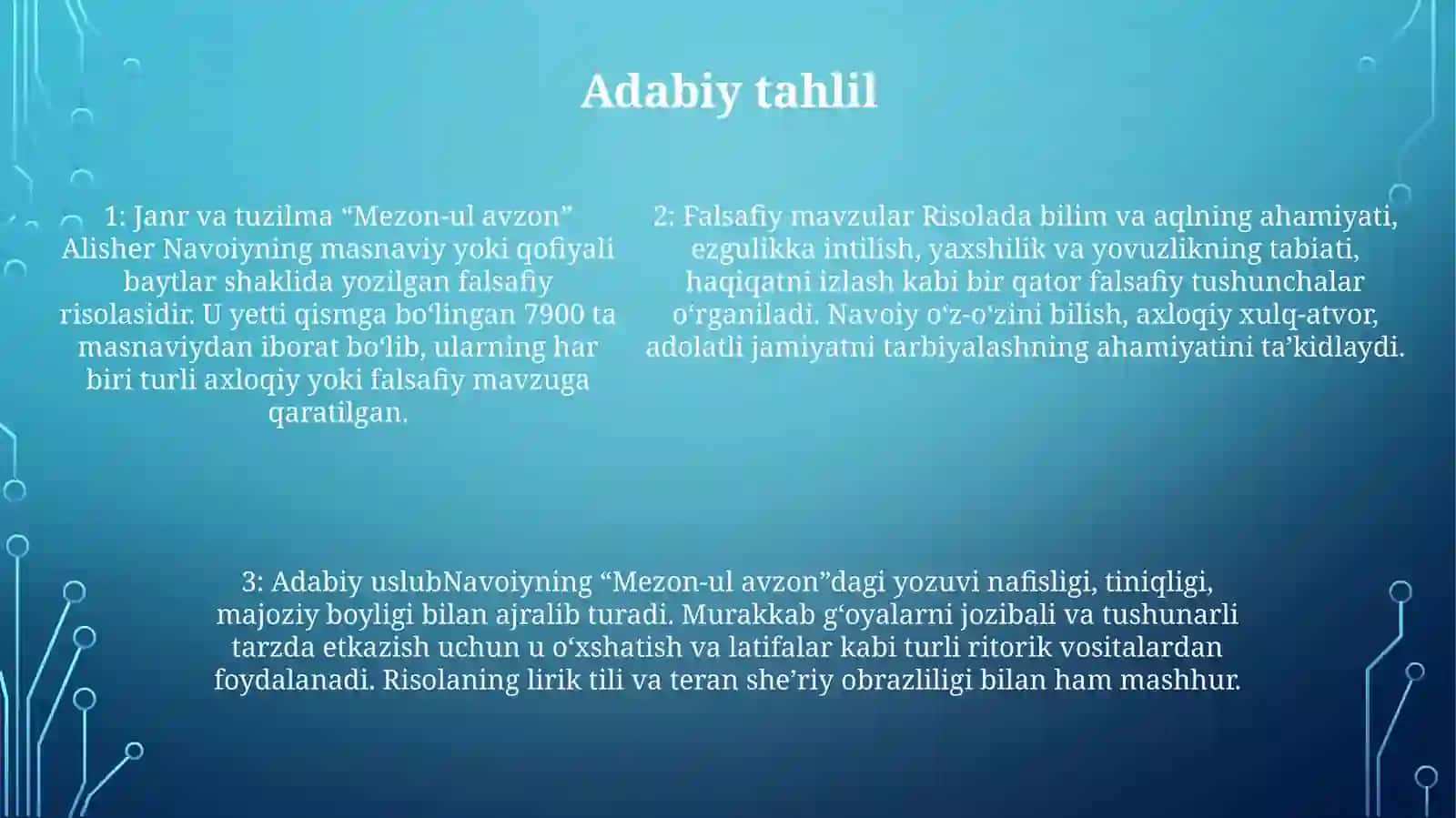 "Mezon-Ul Avzon" Asari 4