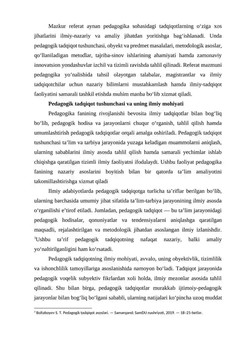 PEDAGOGIKA SOHASIDAGI TADQIQOTLARNING O‘ZIGA XOS JIHATLARI 4