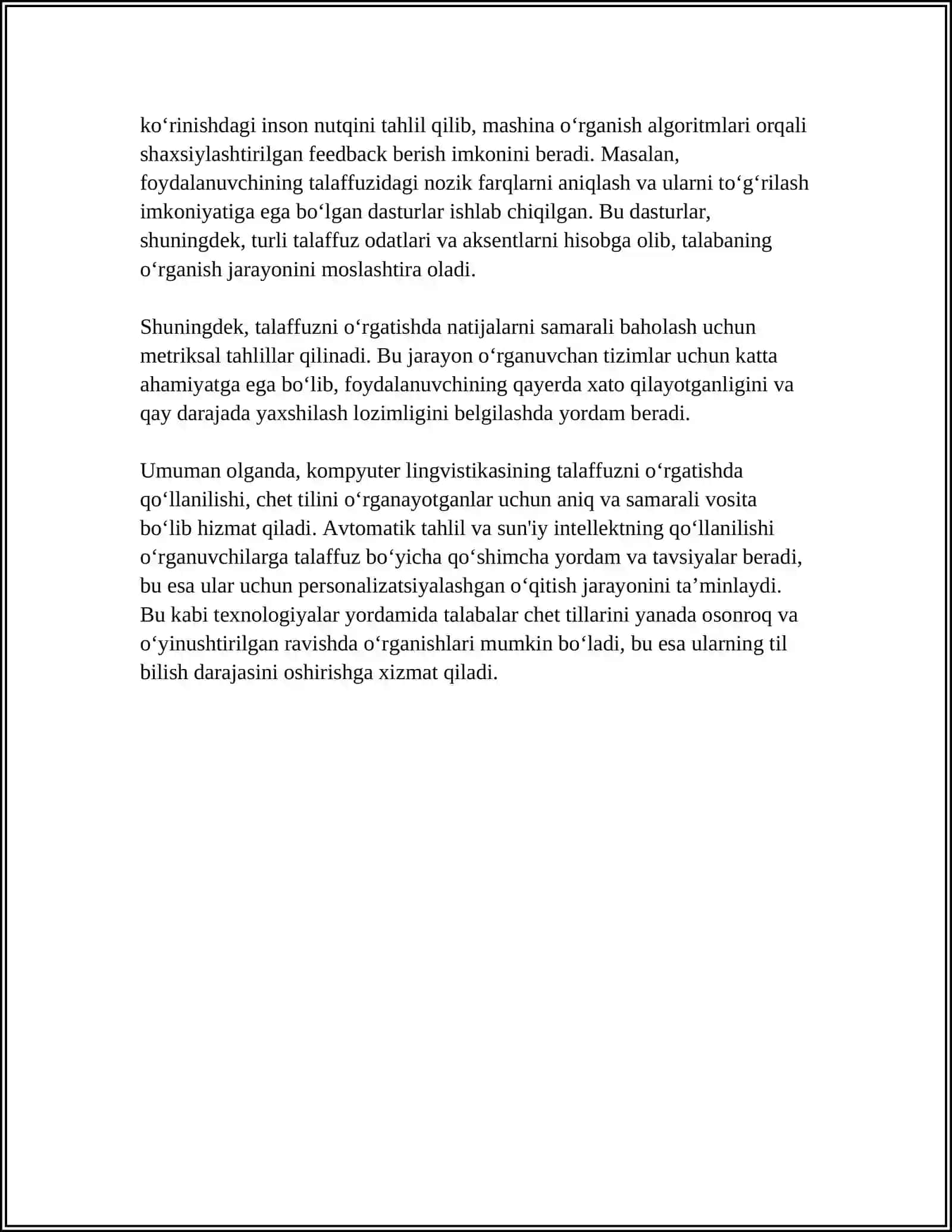CHET TILINI O’RGANISHDA KAMYUTER LINGVISTIKASINING AHAMIYATI 4