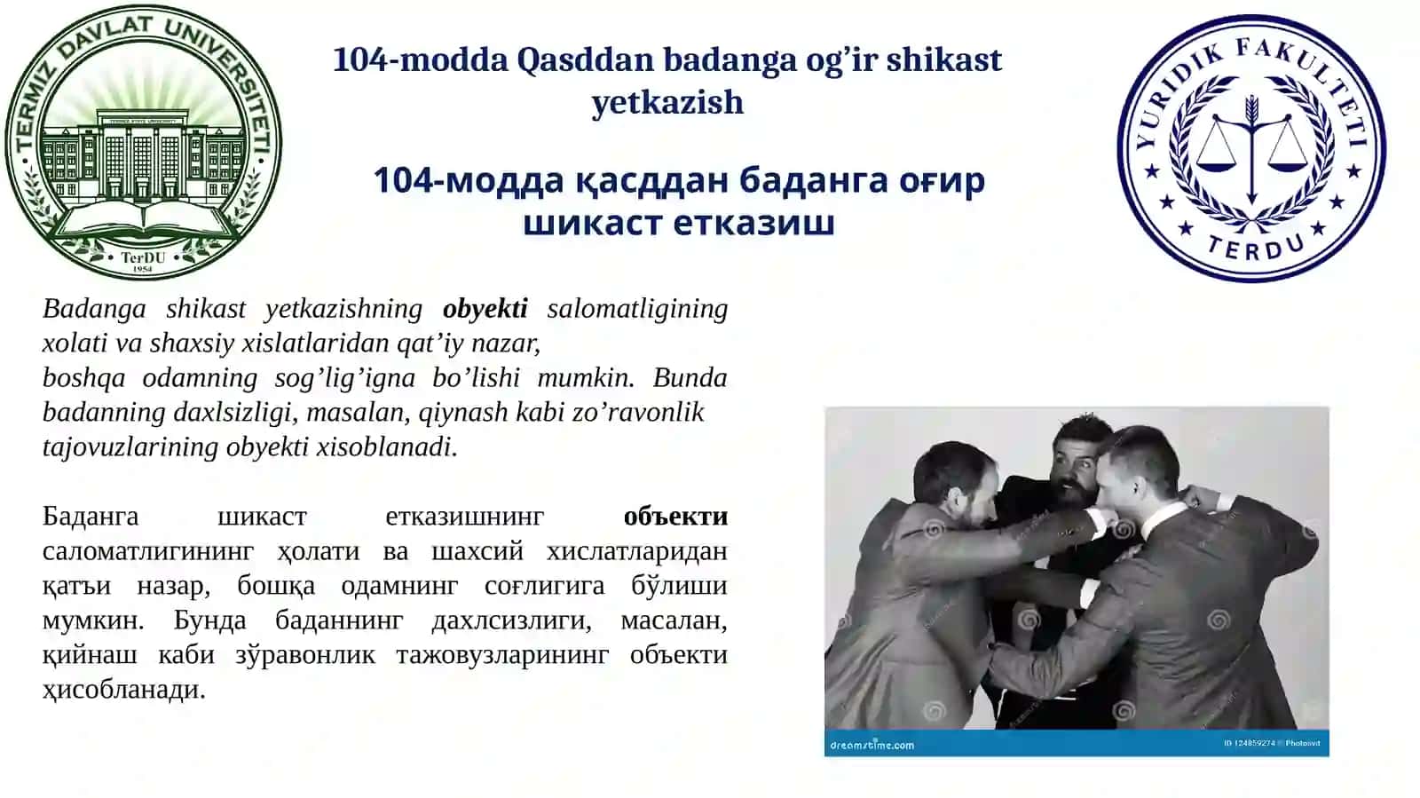 JINOYAT HUQUQI FANIDANTAYYORLAGAN TAQDIMOTI 4