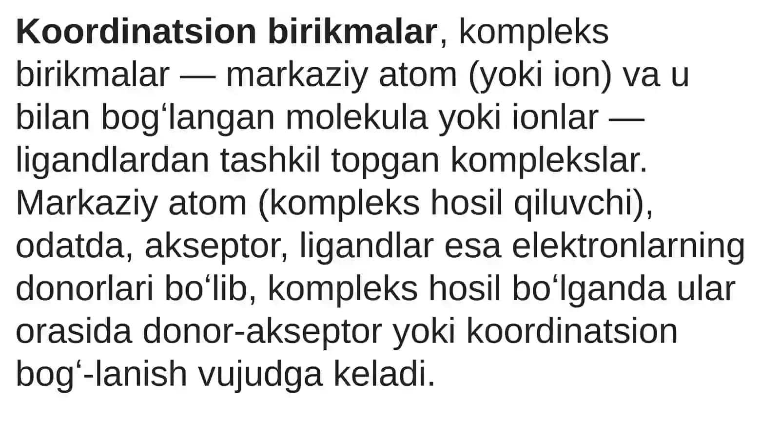 Termiz Davlat Universiteti Kimyo Fakulteti 224-Guruh Talabasi Choriyeva Mahliyo ning Kompleks Birikmalarni Modulashtirish Fanidan Taqdimot 4