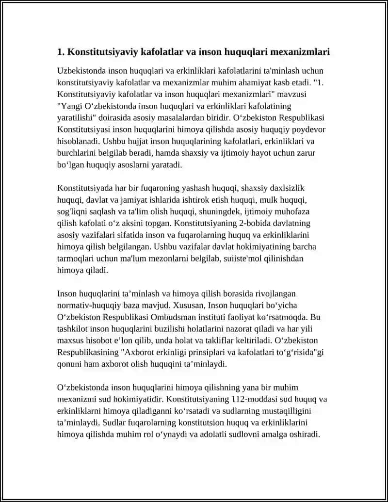 Konstitutsiyaviy kafolatlar va inson huquqlari mexanizmlari 4