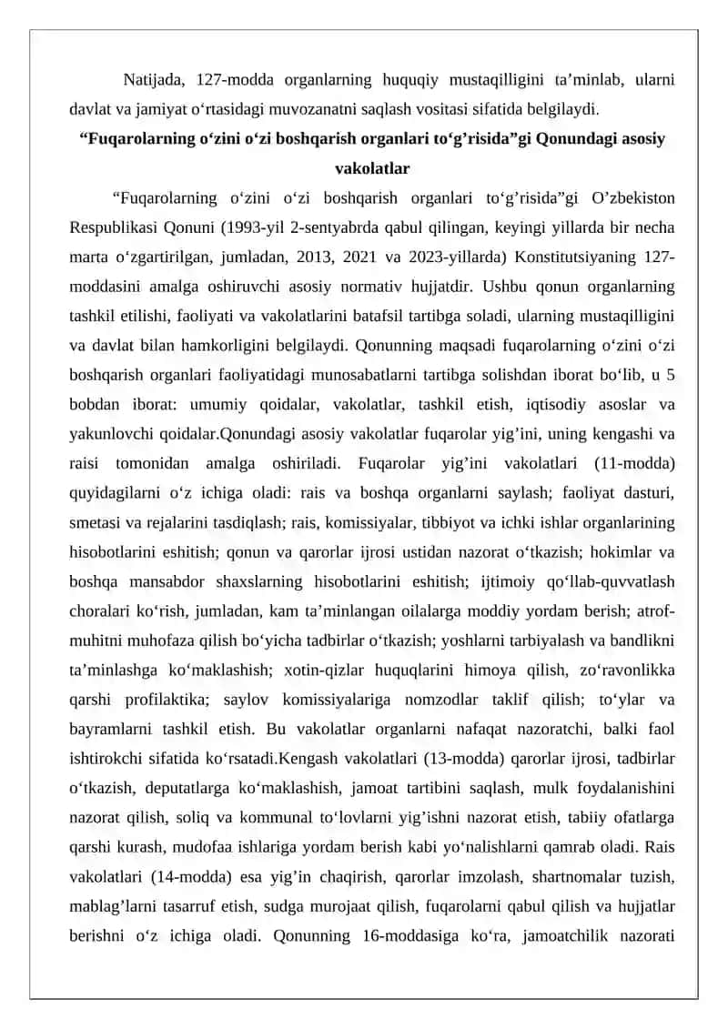 O’zini o‘zi boshqarish organlarining huquqiy asoslari 4