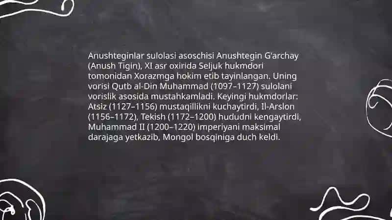 Xorazmshohlar haqida ma'lumotlar 4
