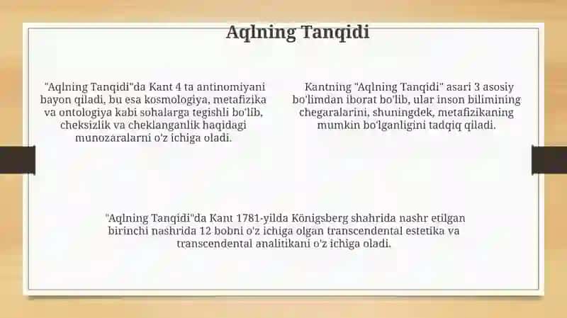 Kant falsafasi 4