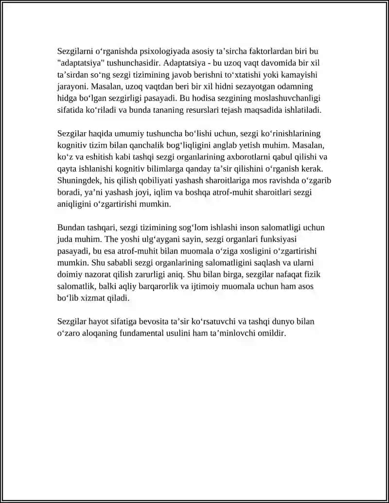 SEZGILAR HAQIDA UMUMIY TUSHUNCHA 4