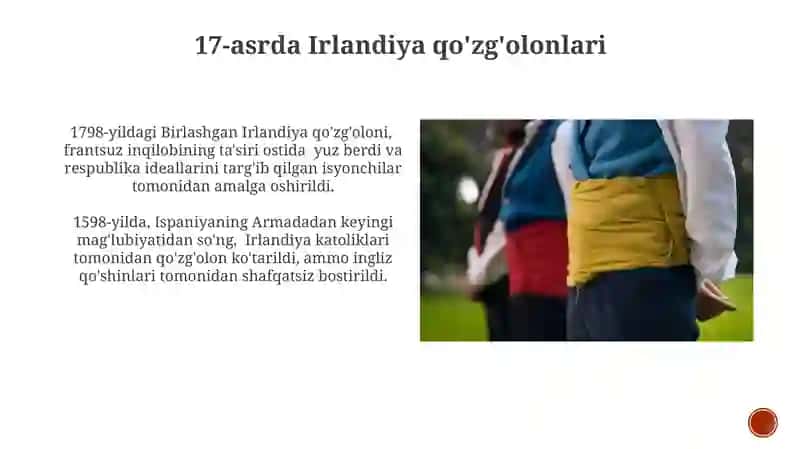 XVI-XIX asrlarda Irlandiya va Shotlandiya masalasi 4