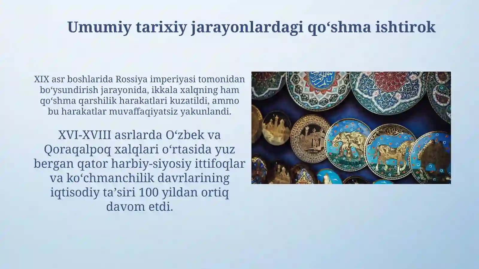 Oʻzbek va qoraqalpoq xalqlarining ijtimoiy -siyosiy, madaniy, adabiy aloqalar tarixidan 4