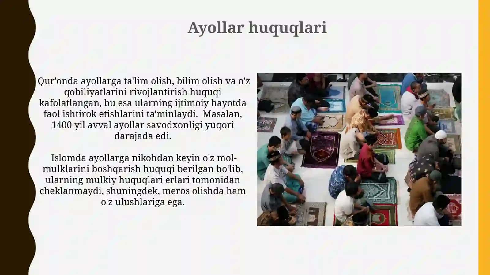 Islomda inson huquq va erkinliklarini ta’minlashing oʻzigaxosjihatlari 4