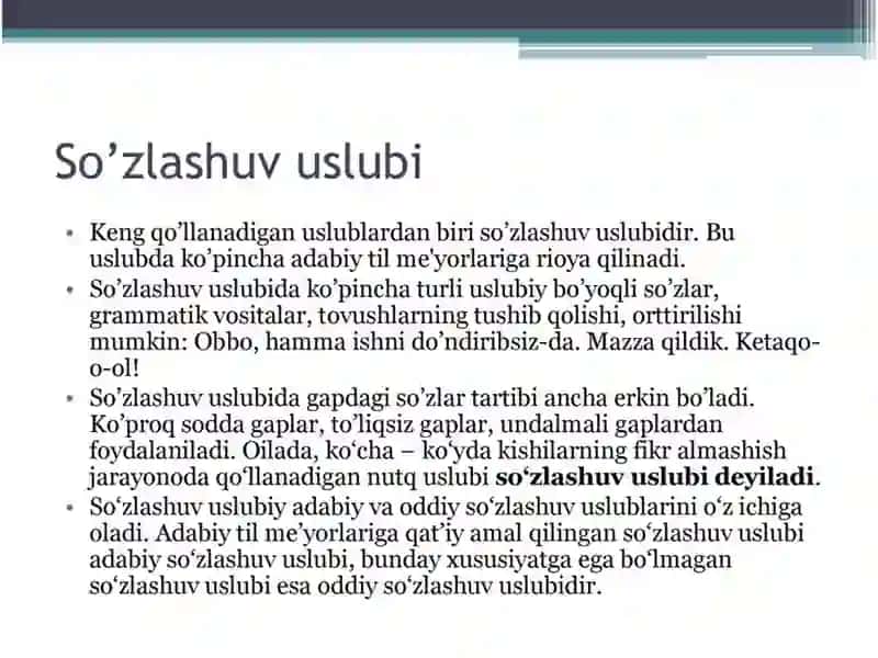 Uslubiyat.Nutquslublari 4