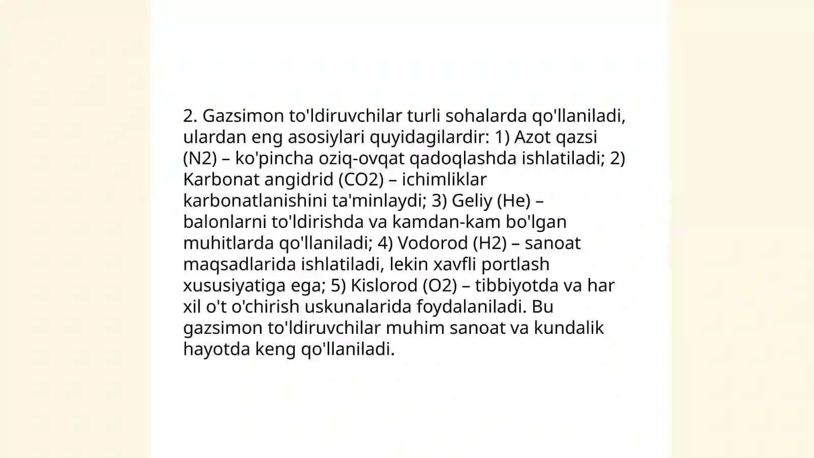 Gazsimon to'ldiruvchili plastmassalar turlari va asosiy xossalari 4
