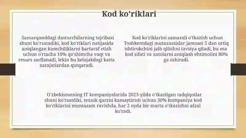 Texnik Qarzni Kamaytirish Usullari 4