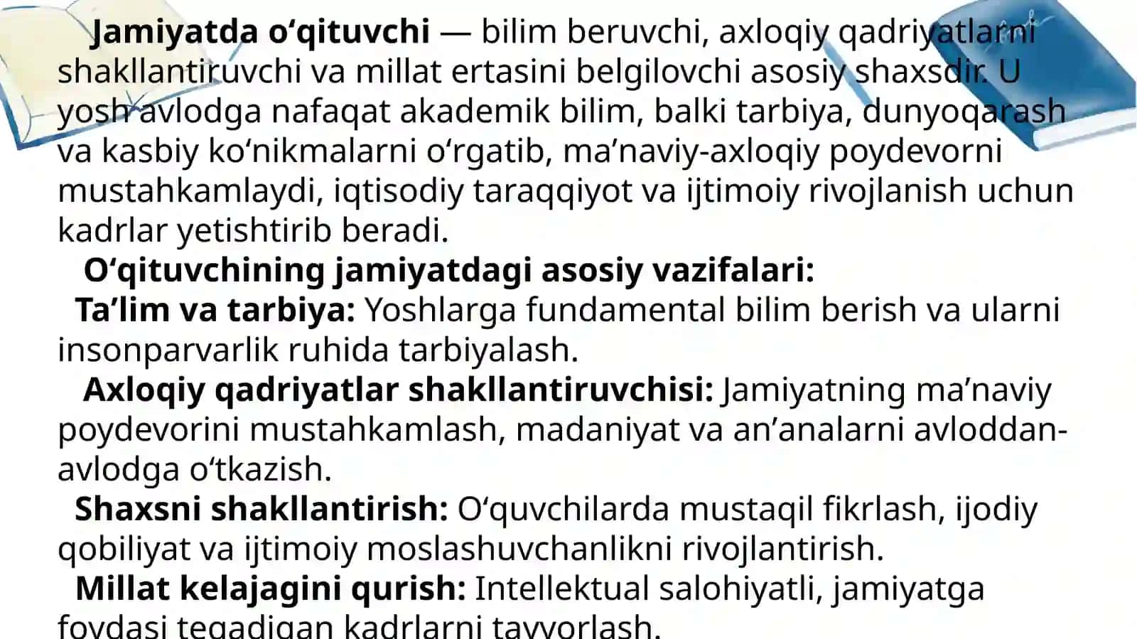 JAMIYATDA OʻQITUVCHINING ROLI 4