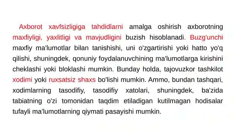 Axborot xavfsizligiga tahdidlar 4