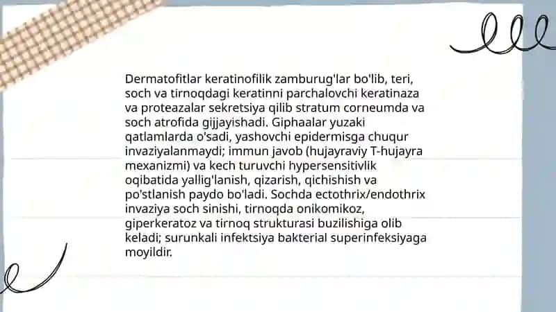 Zamburug'li kasalliklarning qo'zg'atuvchilari.Pataginezi. Labarato'r tekshiruvi 4