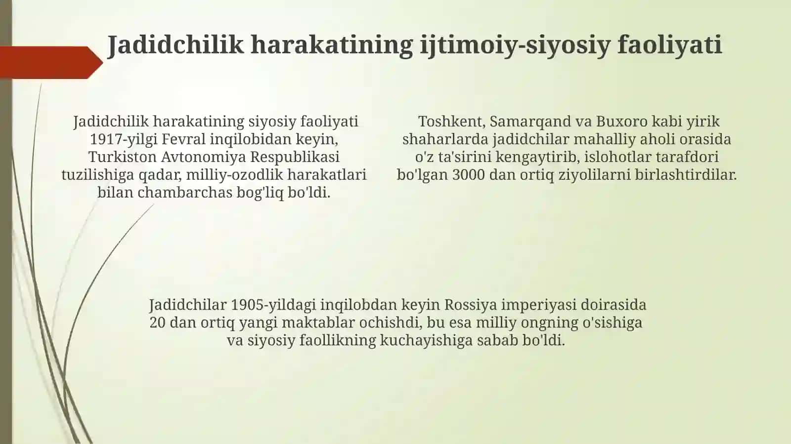 Jadidchilik harakati paydo bo'lishi va tarixiy asoslari 4