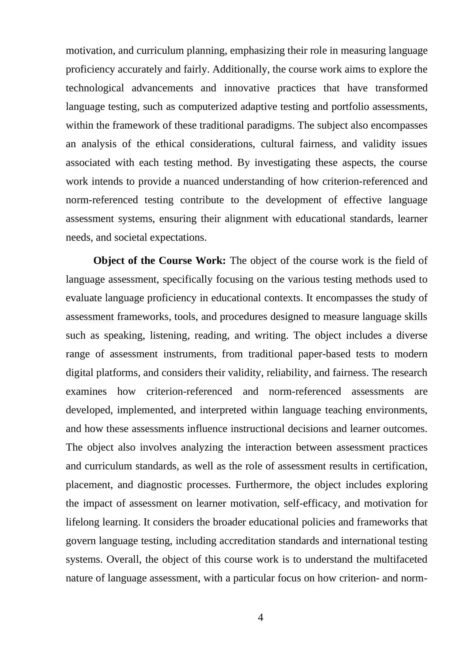 CRITERION REFERENCE AND NORM-REFERENCED TESTING IN LANGUAGE EDUCATION 4