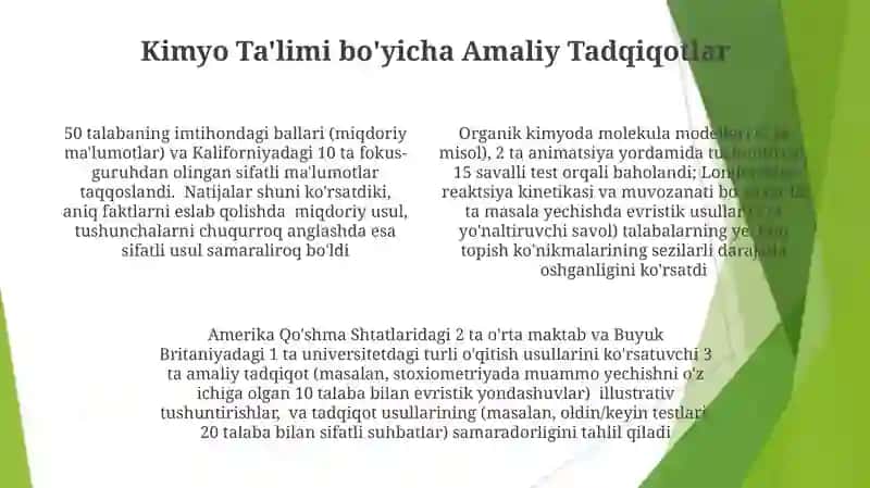 Kimyo ta'limiga evristik yondashuvlar 4