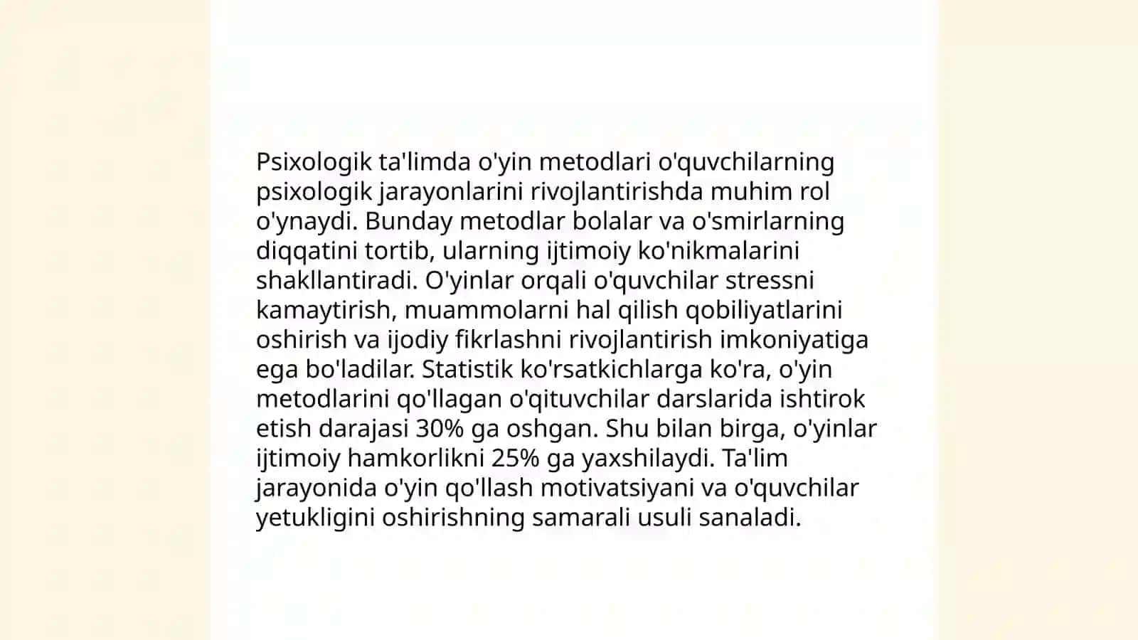 Hozirgi zamon psixologiyasida interaktiv o'quv texnologiyalari 4