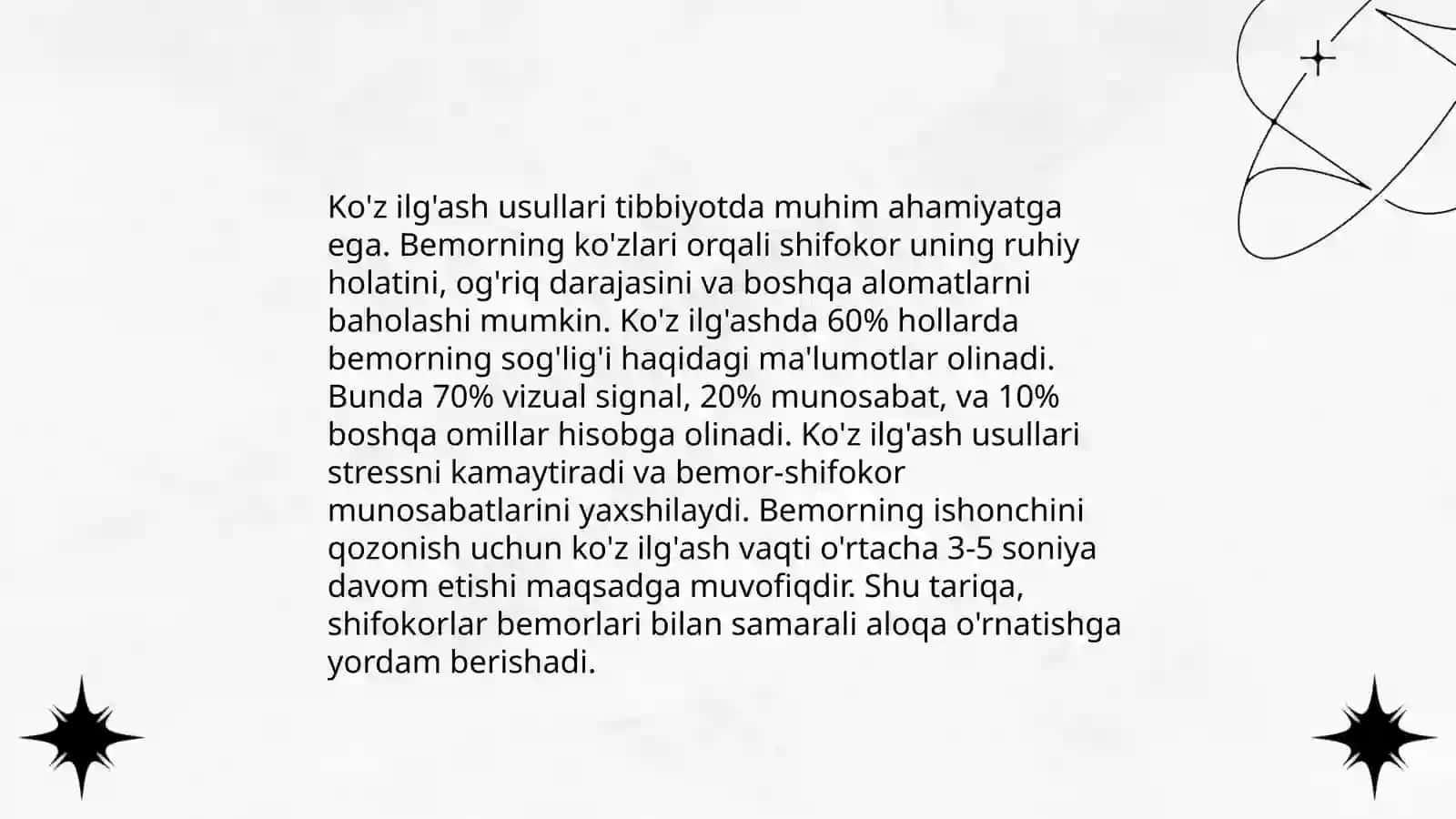 Patsient bilan verbal va noverbal muloqot ko'nikmalari 4