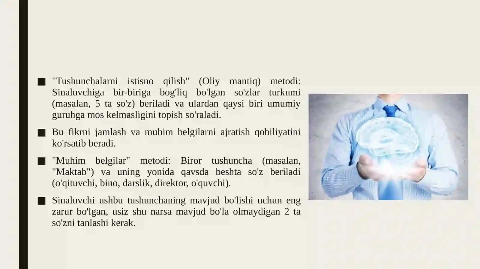 Tafakkur diagnostikasi metodlari 4