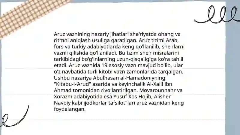 Navoiy va Boburning Aruz Haqidagi Risolalari Tahlili 4