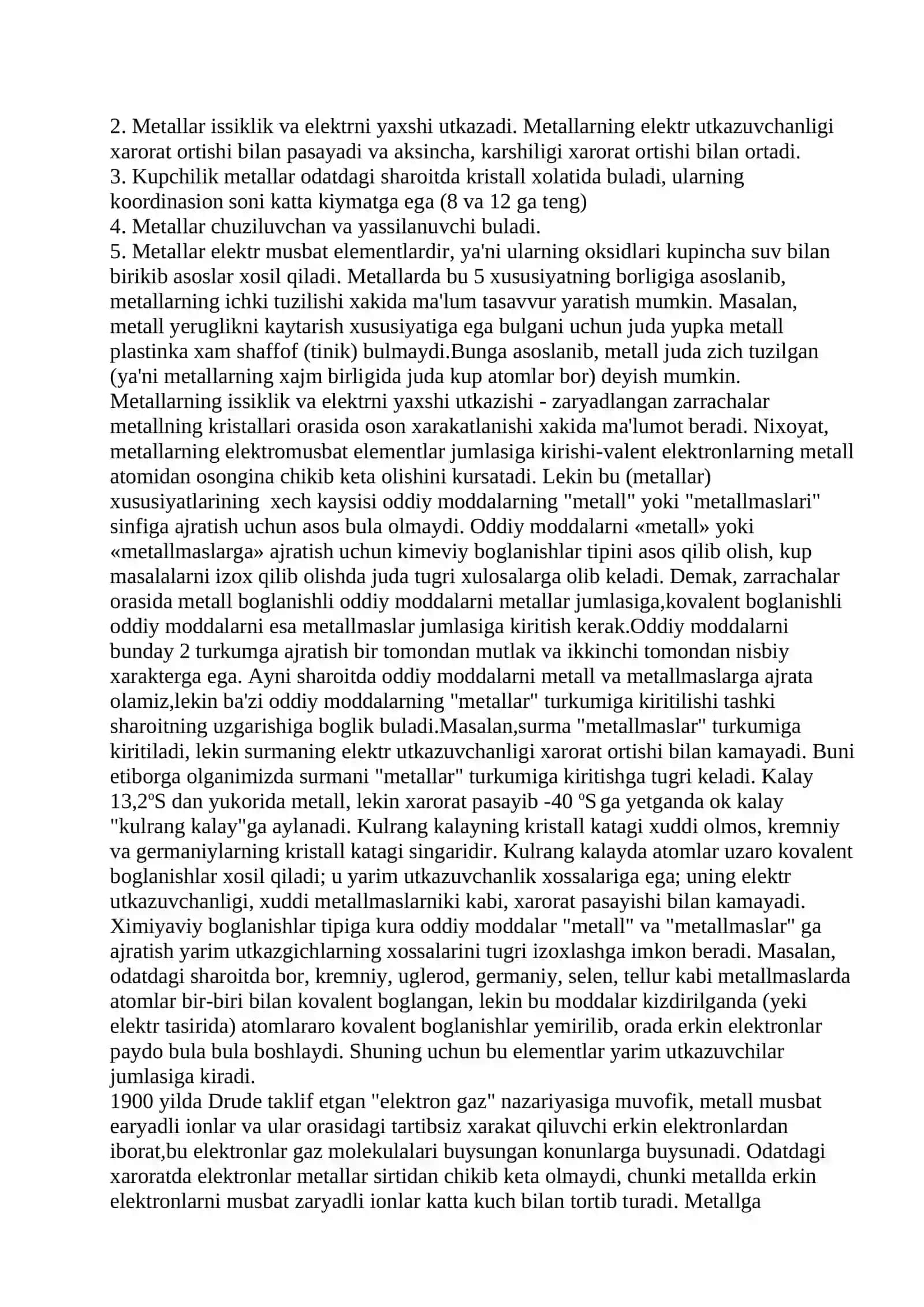 Konstruksion materiallar va avtomobillarga ishlatiladigan ashyolar fanidan 4