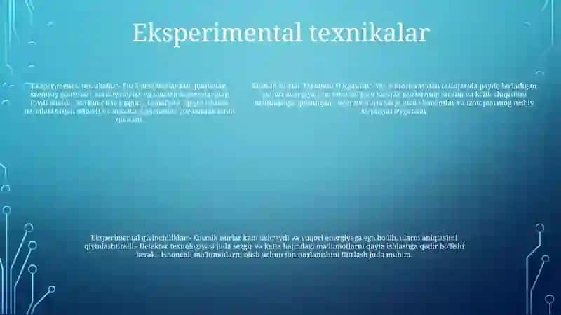 Kosmik Nurlar Tarkibini OʻRganish 4