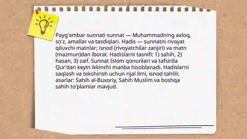 Islom ta'limotining manbalari 4