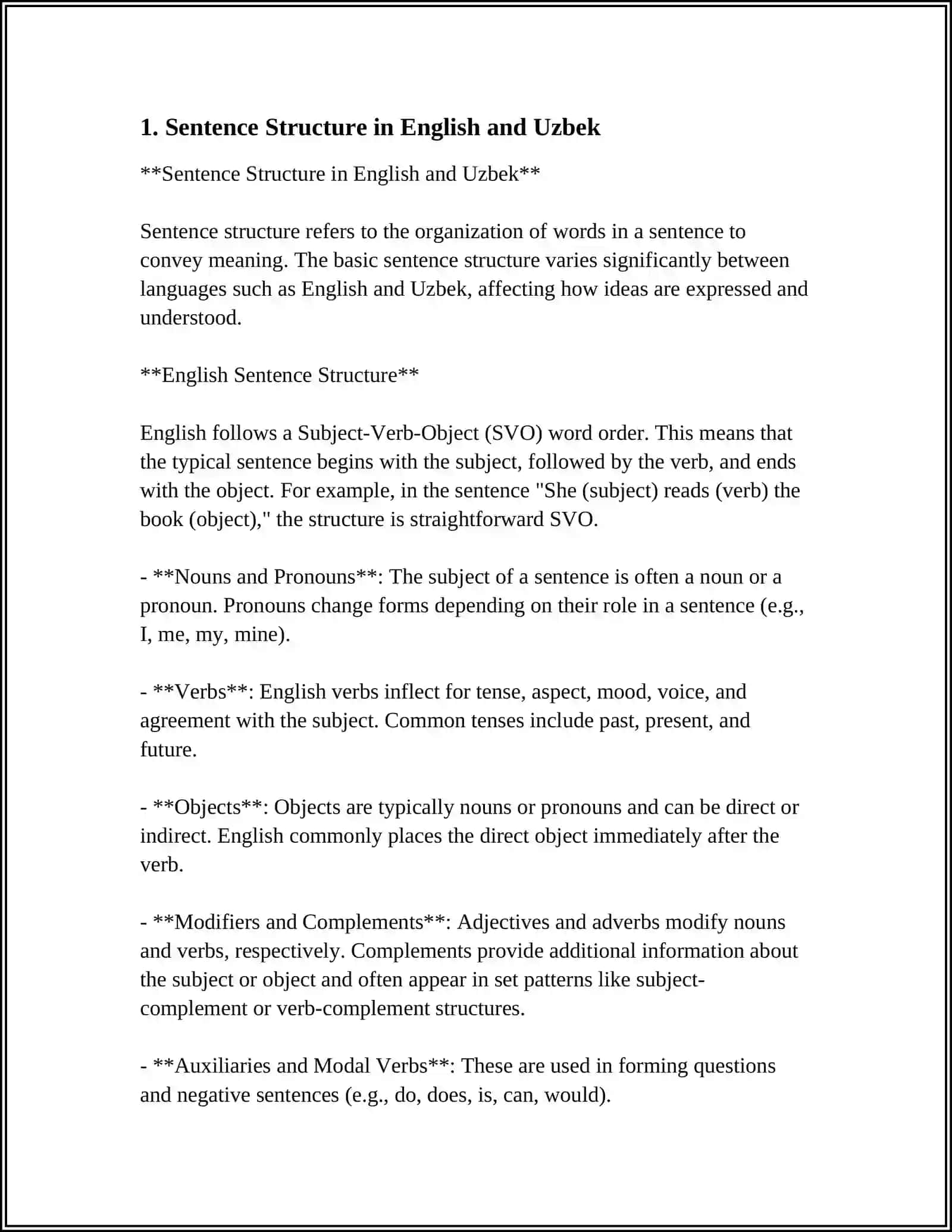 TYPOLOGY OF SYNTACTIC LEVEL OF ENGLISH AND UZBEK LANGUAGE 4