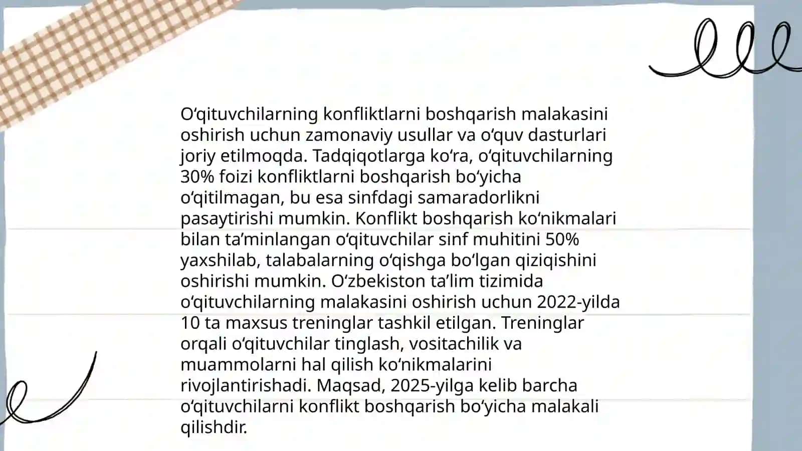 Ta'lim muassasalarida o'qituvchi va o'quvchi o'rtasidagi nizolarni oldini olish yo'llari 4
