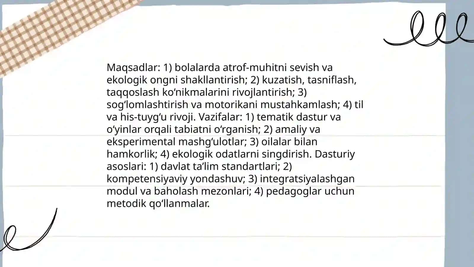 Maktabgacha yoshdagi bolalarni tabiat bilan tanishtirish vazifalari va metod vositalari 4