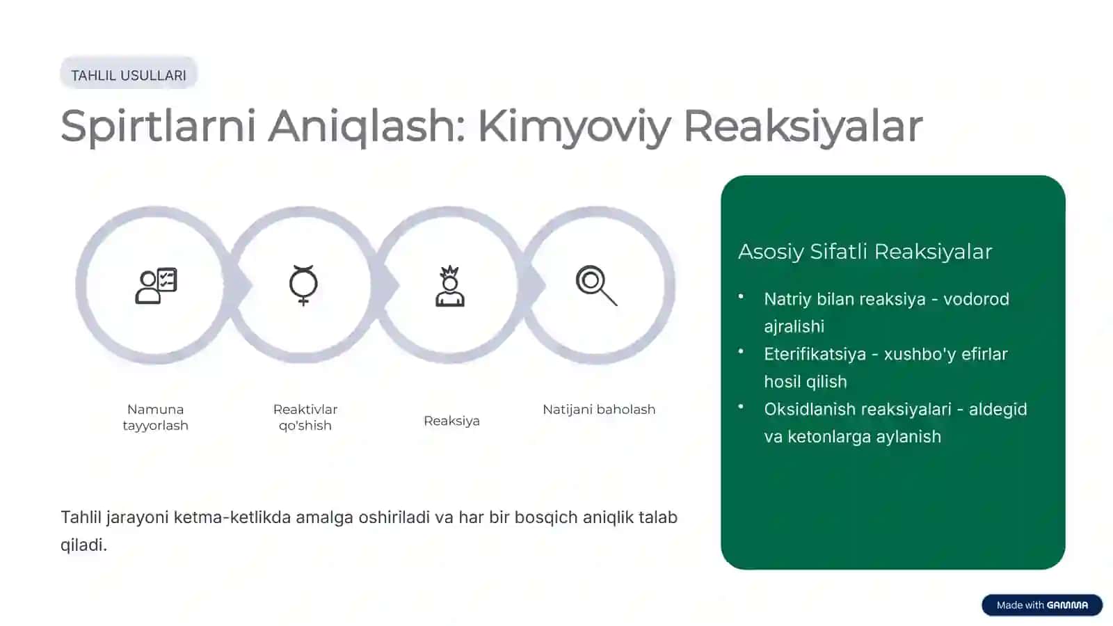 Spirtlar va Aldegidlar: Farmatsevtik Tahlil Asoslari 4