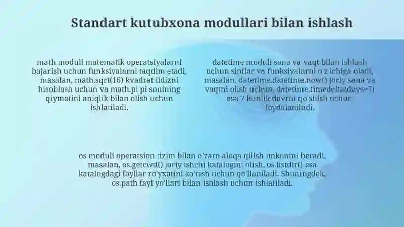Pythonda modullardan foydalanish 4