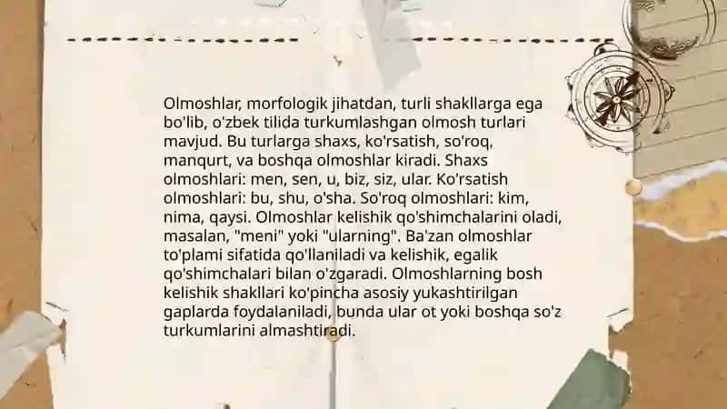 Olmosh so'z turkumi va uning o'ziga xos xususiyatlari 4