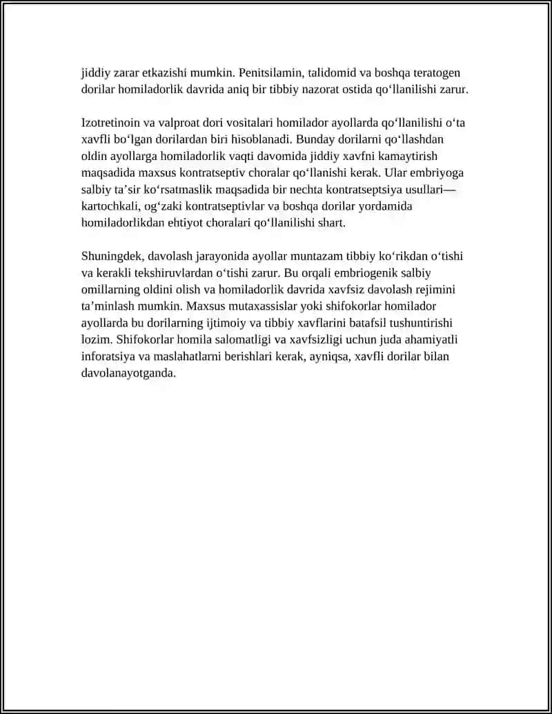 EMBRIOGENEZGA TAʼSIR ETUVCHI SALBIY OMILLAR 4