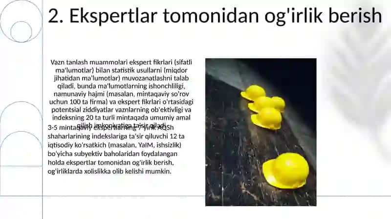 Hududiy indekislar va ularni tuzushda vazim tanlash masalasi 4