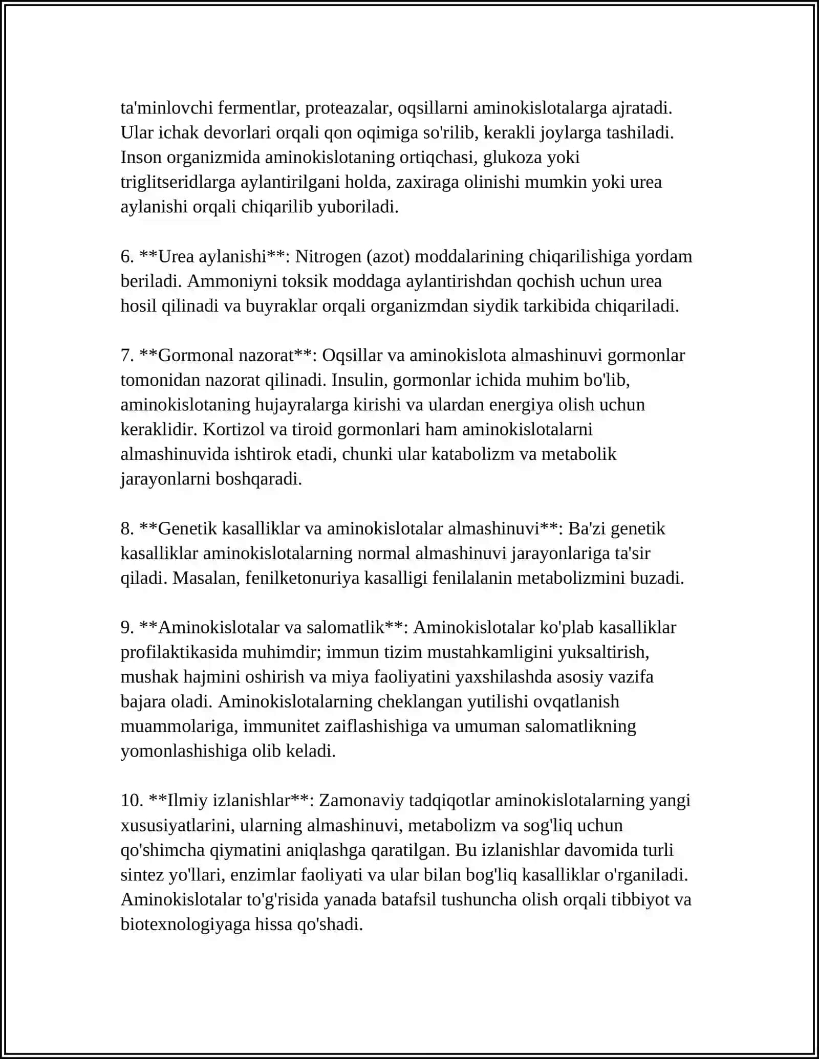 AMINOKISLOTALAR ALMASHUVINING UMUMIY YOʻLI 4