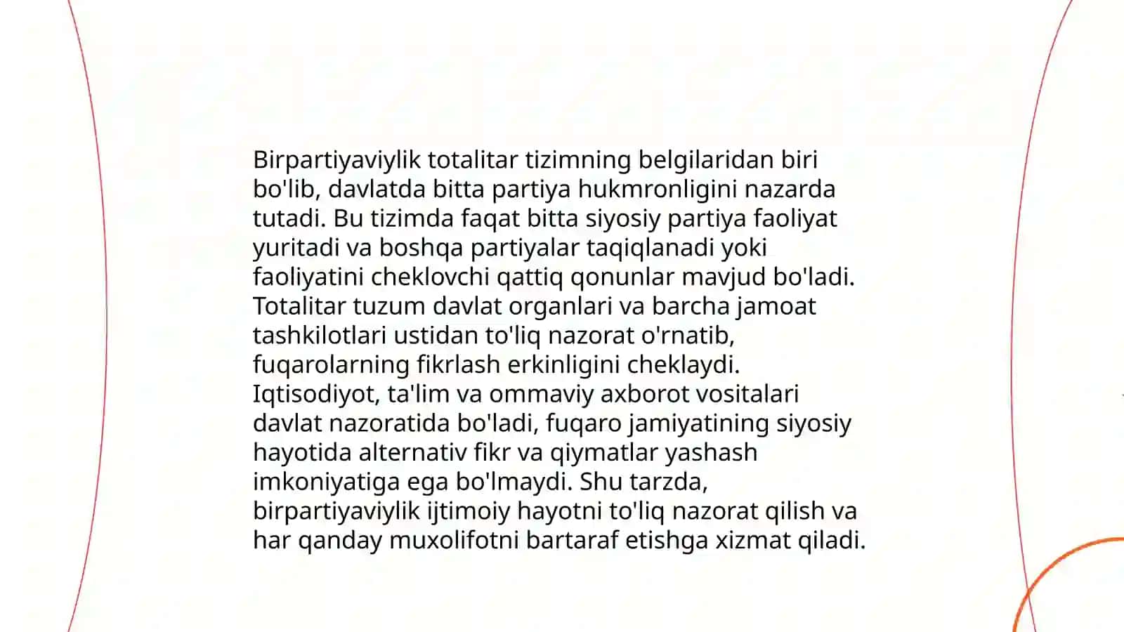 Avtoritar, totalitar va demokratik davlatlarning indikatorlari 4