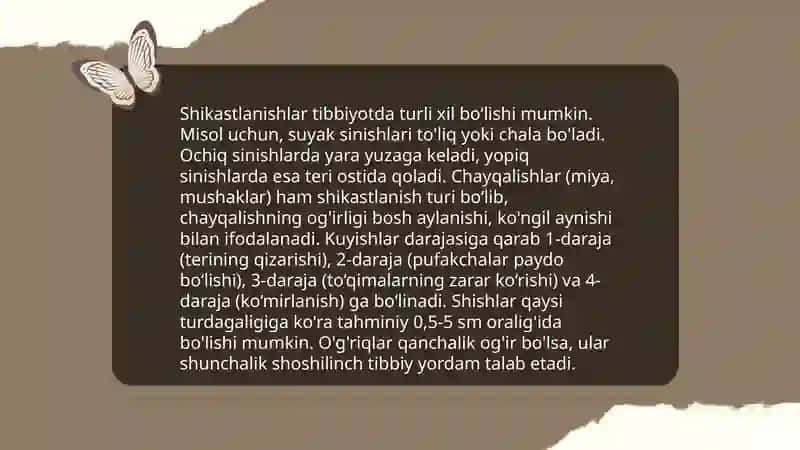 Yashirin shikastlanish óchoqlarida tibbiy taktik tavsifi 4