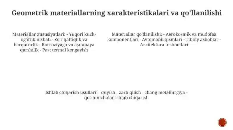 Geometrik Materiallarni Órganish Metodikasi 4