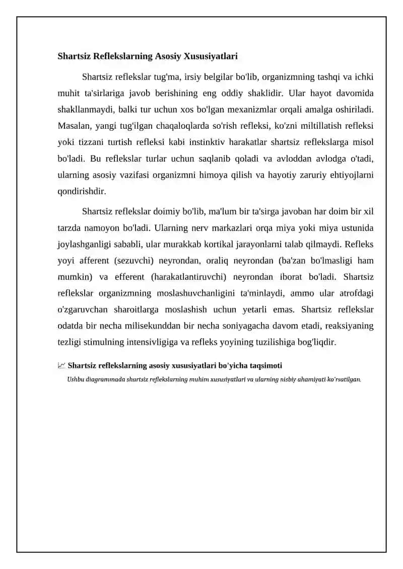 Shartsiz va shartli reflekslar. Bosh miya yarimsharlari poʻstlogʻining signal folyati 4